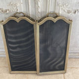 Italian brass fire screen with 4 panels