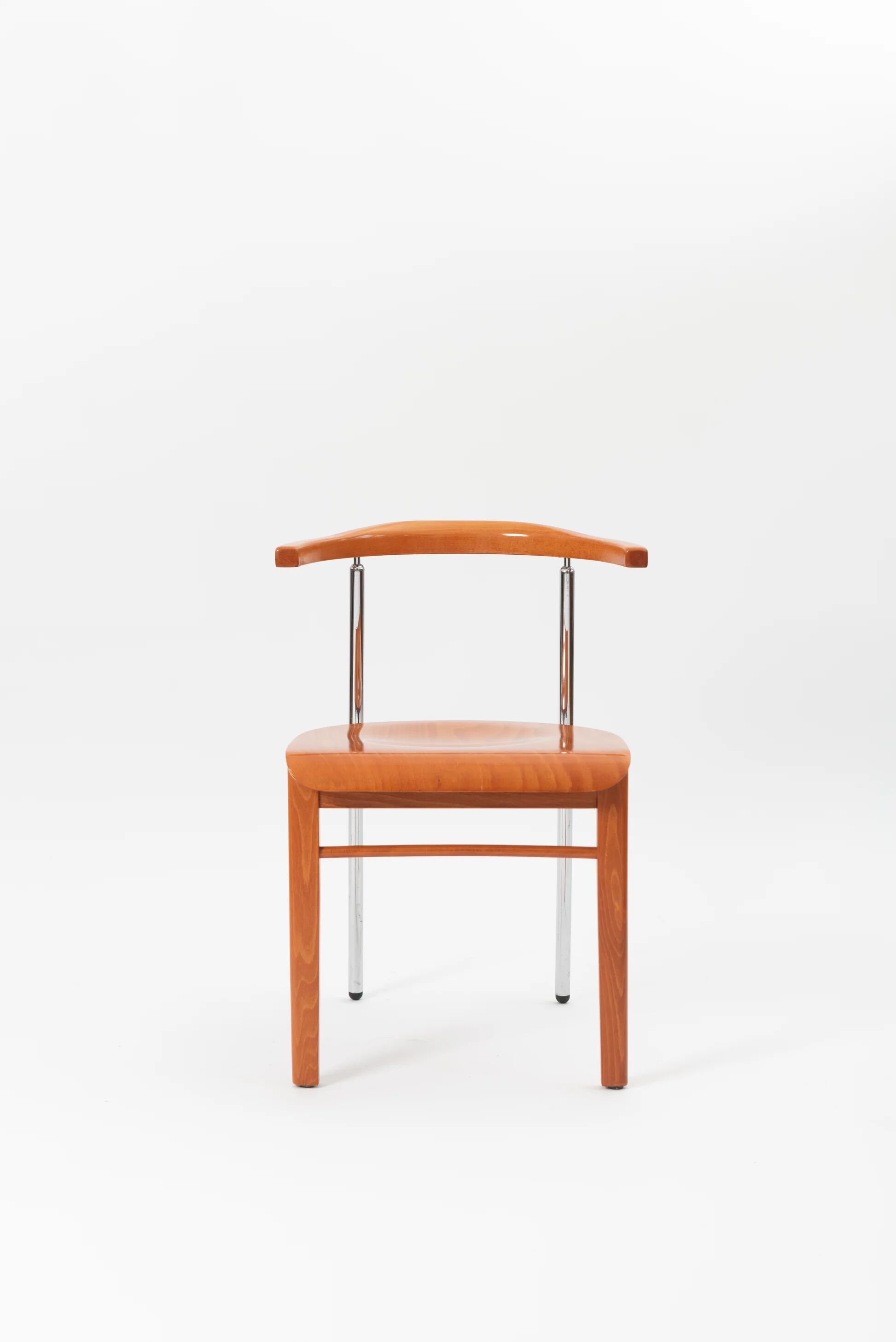 Set of 6 Italian cherry wood chairs