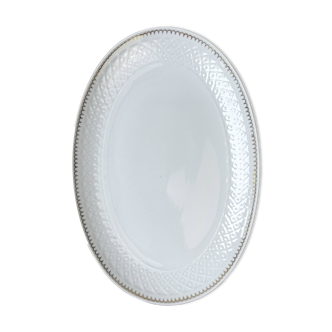 Oval dish in white and gold porcelain BAVARIA model "Annabell"