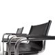 Matteo Grassi Set of 6 Visitor Chairs, Leather/Chrome Dining Chairs, 1970