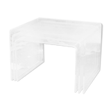 Trio of plexi trundle tables