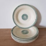 6 old Creil Montereau soup plates