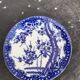 Coffee service composed of 17 pieces, in blue and white porcelain, cherry blossom patterns
