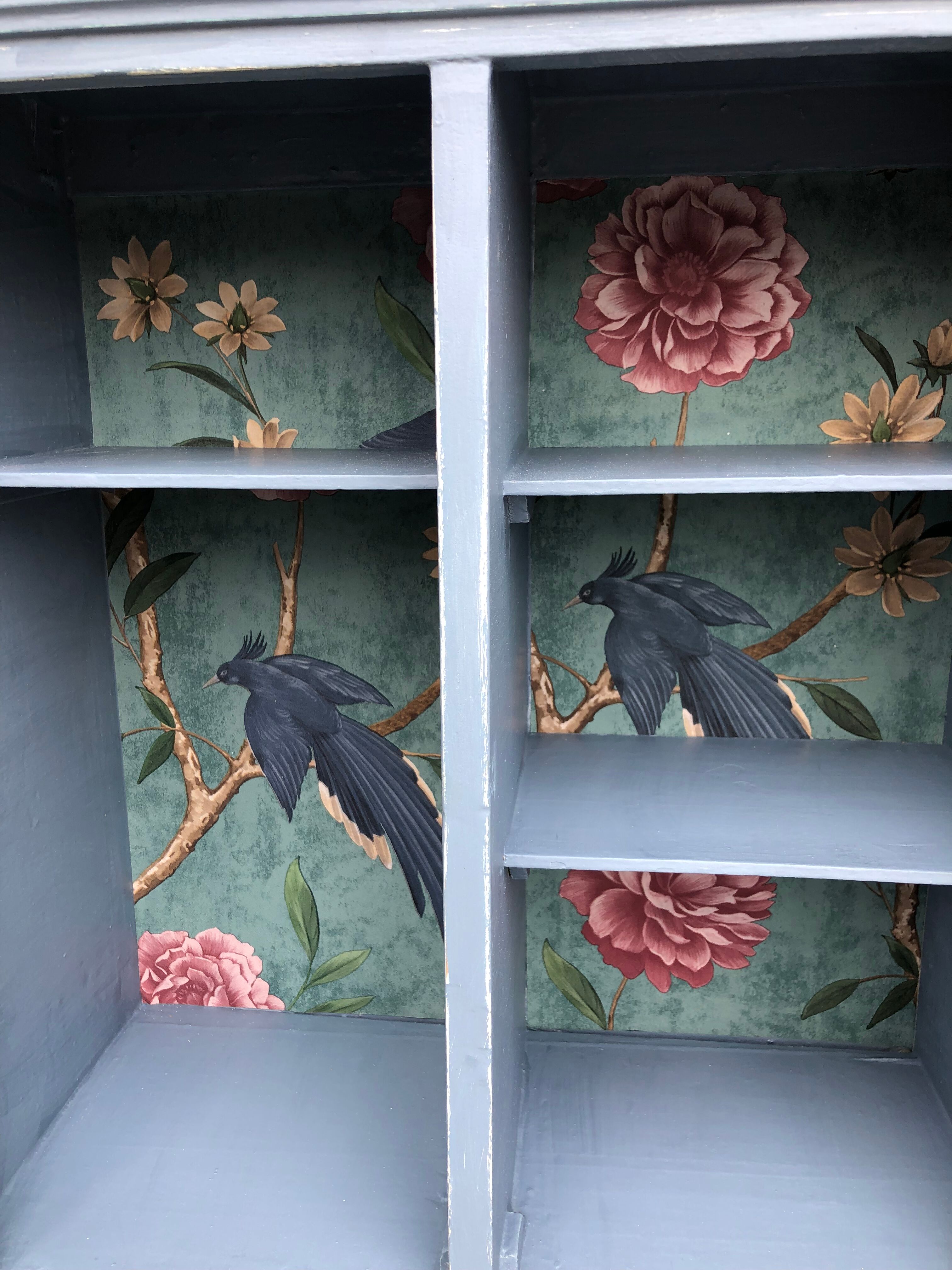 Pastel patinated medicine cabinet