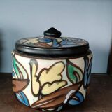 Ceramic vase with stopper + Montoise Bergen, Belgium, Art Deco 1920 1