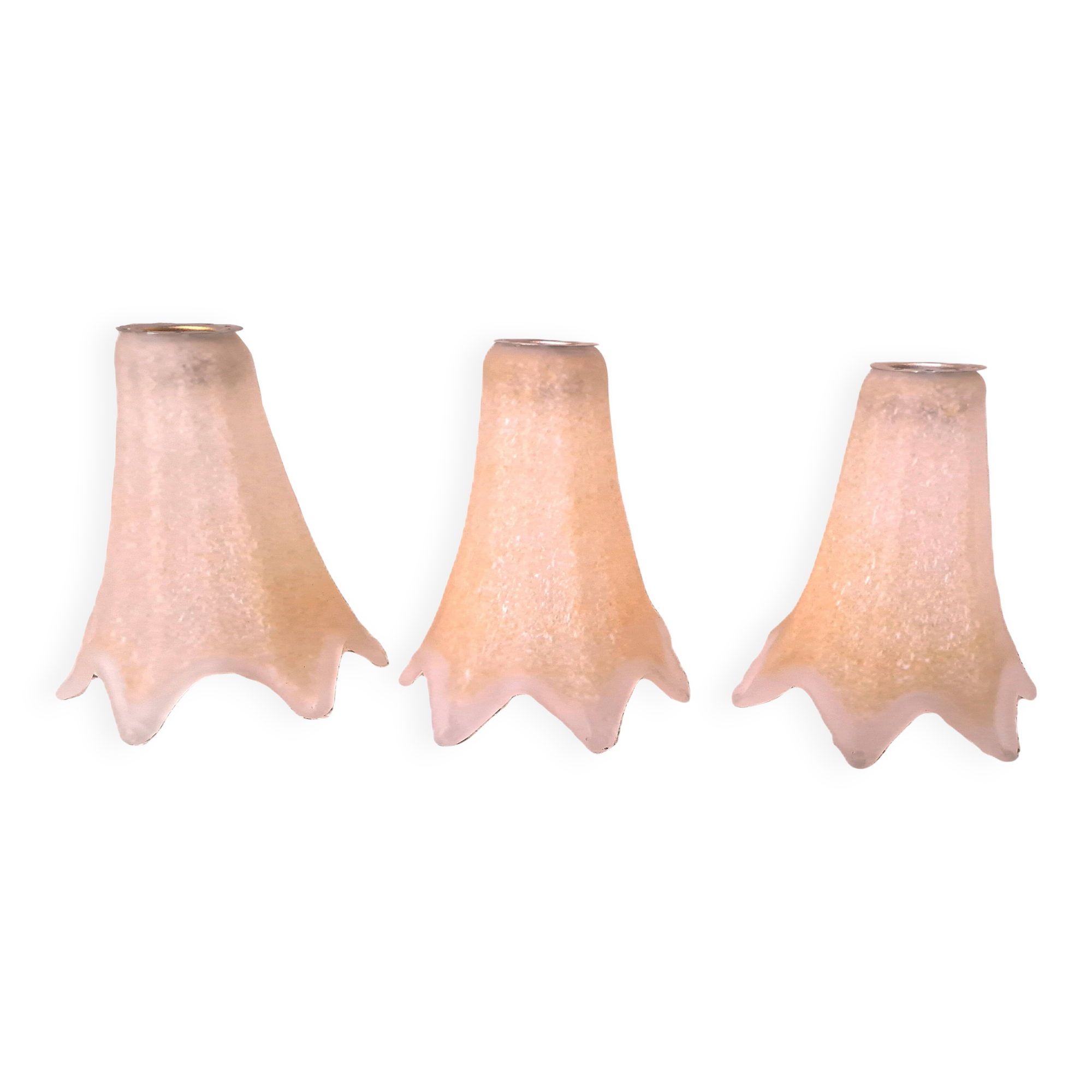 Suspensions Lustre ceiling light Opaline glass France POP 1960 Decoration reduced