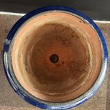 Vase d’Anduze émaillé bleu traditionnel – Modèle N°3