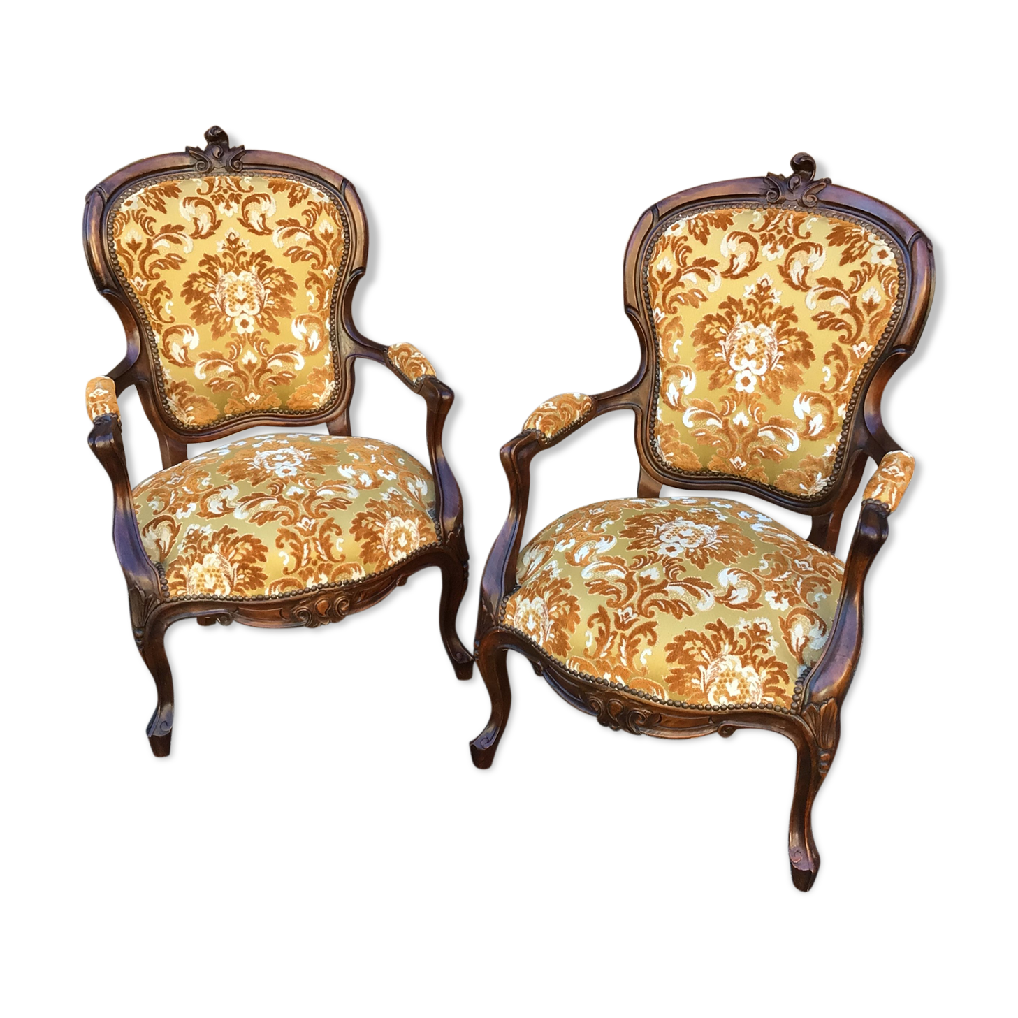 Pair of nineteenth style Louis Philippe mahogany heaters