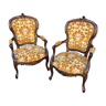 Paire de fauteuils chauffeuses  XIXe style  Louis Philippe acajou