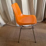 Set of four orange chairs