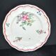 Assiette fleurie ancienne décor réverbère vieux Strasbourg en faïence KG Lunéville