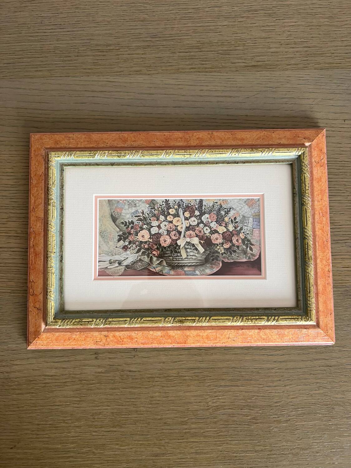 Basket of roses painting