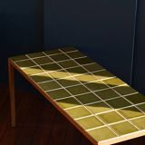 Vintage coffee table green tiles