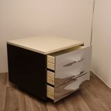 Raymond Loewy's vintage bedside table for Doubinsky Frères, 1970