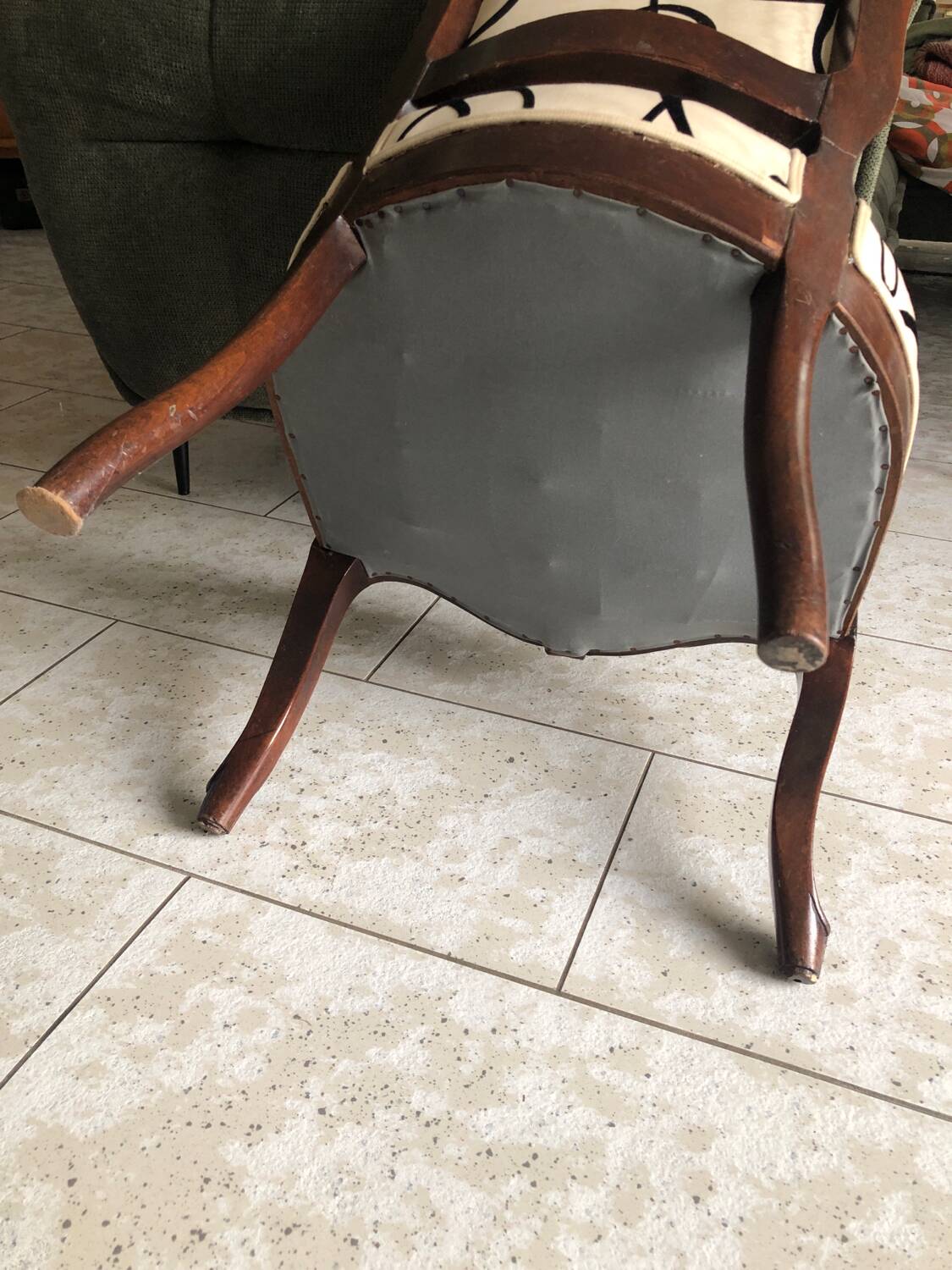 Napoleon 3 Style armchair / fireside chair in mahogany