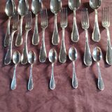 Silvered metal cutlery