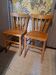 Lot de 2 chaises bistrot en bois blond 1940