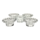 Vintage Art Deco candlestick in transparent moulded crystal glass