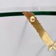 Vintage Crystal and Brass Wall-Mounted Console Table by Cristal Art, Turin Italy