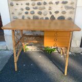 Louis Sognot rattan desk