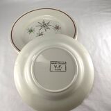 1950s Vintage French Gien Set of 5 Dessert Plates with Comets pattern