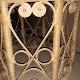 Table basse ou tabouret rotin peacock