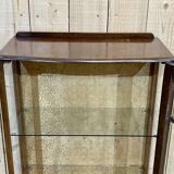 English mahogany display cabinet from the 1950s