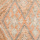 Pale orange herki runner rug 74x392cm