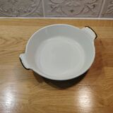 Le creuset - enameled cast iron gratin dish - french - vintage