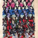 Colorful Boucherouite Berber rug - 64 x 196 cm