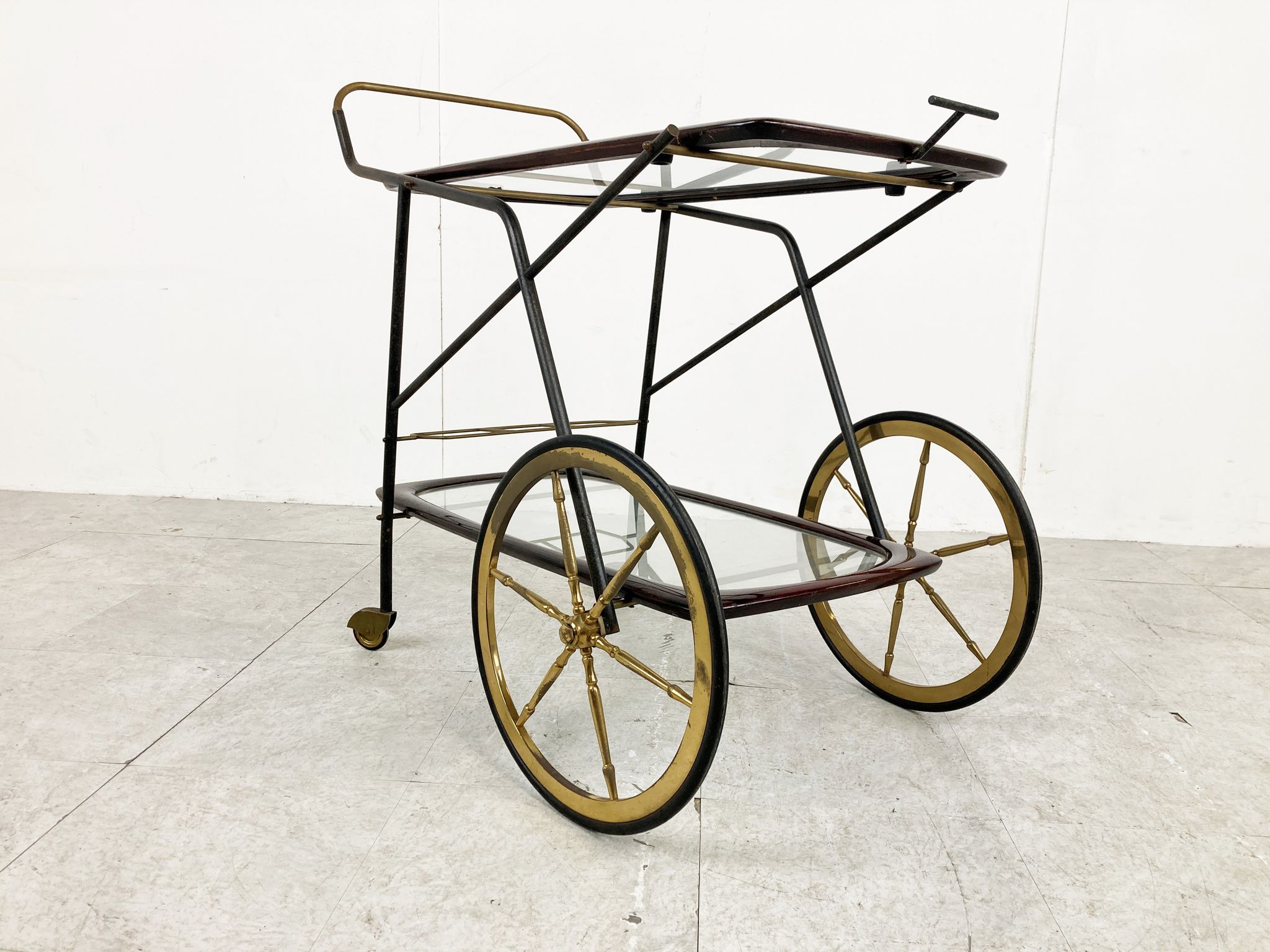 Vintage italian serving trolley, 1950s