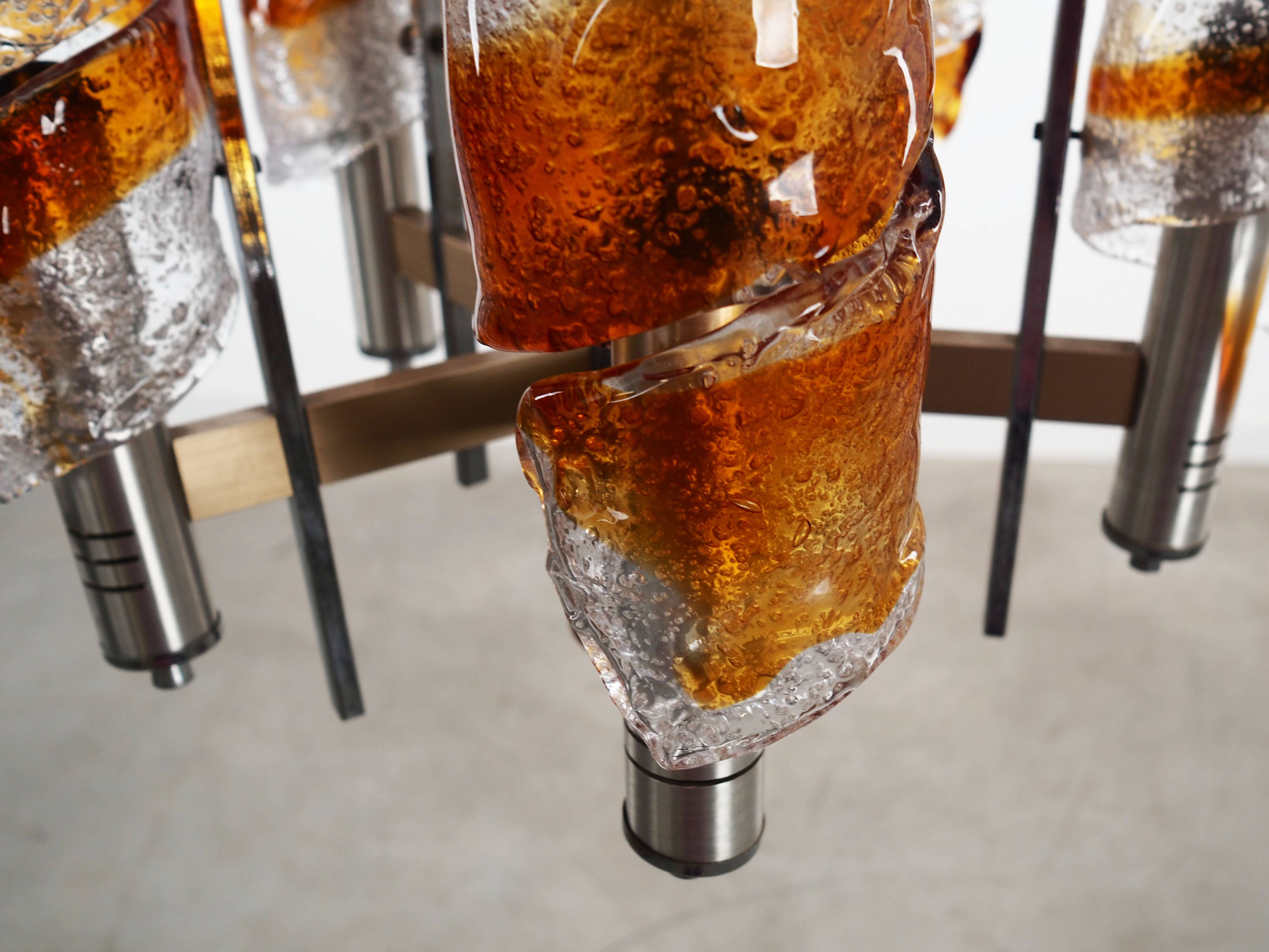 Pendant lamp, Murano glass, Italian design, 1970s, production: Italy