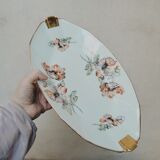 Plat art déco ovale en porcelaine