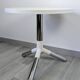 Matéria white side table, contemporary design, chrome-plated metal