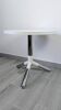 Table d’appoint Matéria blanche design contemporain métal chromé