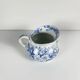Chubby pitcher, old toilet jug KG Lunéville, blue flower pattern, late 19th to early 20th century.