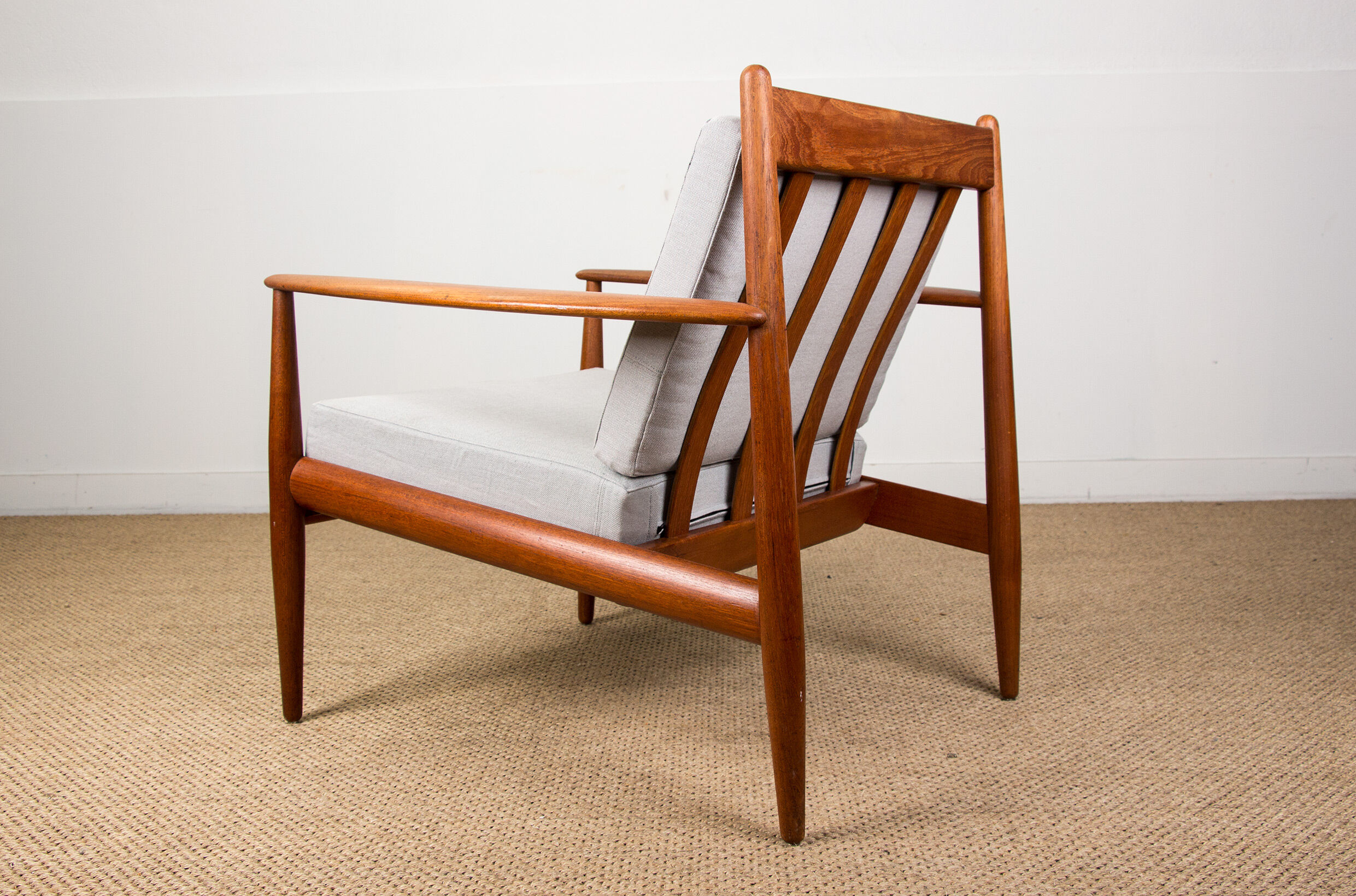 Pair of danish armchairs in teck by Grete Jalk for France, 1963