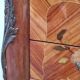 Louis xv style bedside table in rosewood marquetry