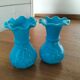 Duo of opaline vases