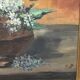 Peinture signée "Bouquet de lilas".