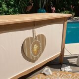 Vintage toy chest with removable heart