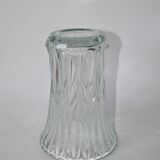 art deco style molded glass vase 1950