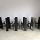 Ensemble de 12 chaises iris par Vandenberghe Pauvers, années 1990.
