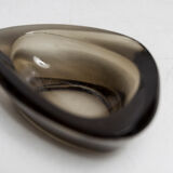 Asymmetrical ashtray Murano smoked 1960
