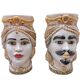 Sicilian ceramic head vases/ Moorish heads