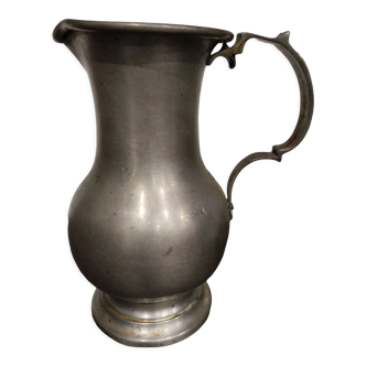 Pewter pitcher signed Jean Goardere