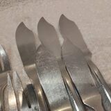 5 fish cutlery sets 11p silver plated metal goldsmith Europfelix uni-flat