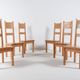 Set of 6 pine chairs by Roland Wilhelmsson for Karl Andersson & Söner Sweden 1960
