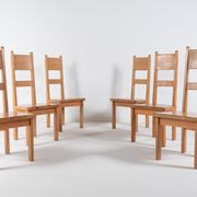 Set of 6 pine chairs by Roland Wilhelmsson for Karl Andersson & Söner Sweden 1960