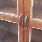 Armoire vitrée ancienne en bois